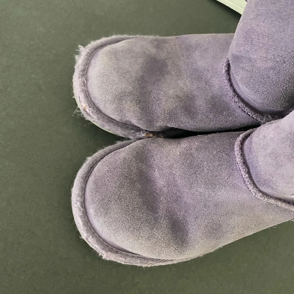 Koolaburra by Ugg Girls Purple Suede Boots 2 Bows Size 12 Boho Winter Cozy Warm